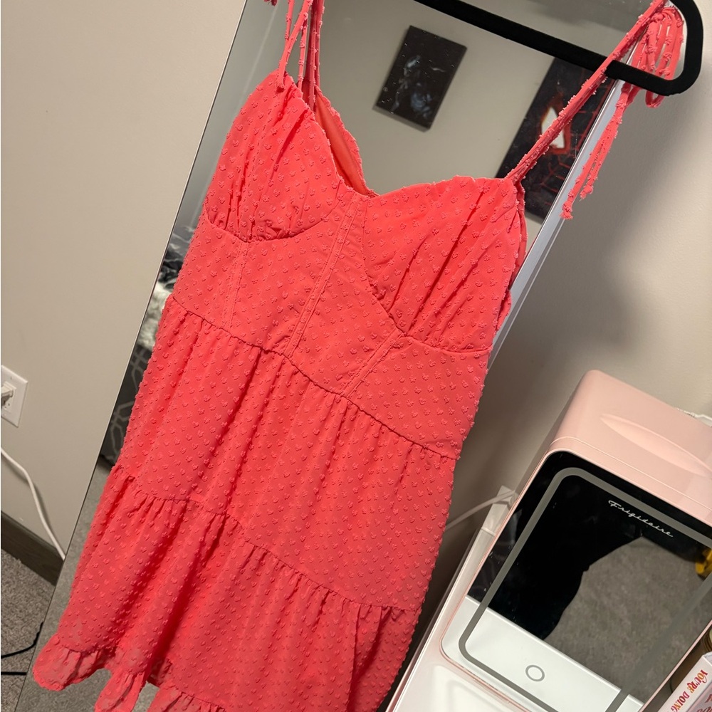 Coral Tiered Sundress